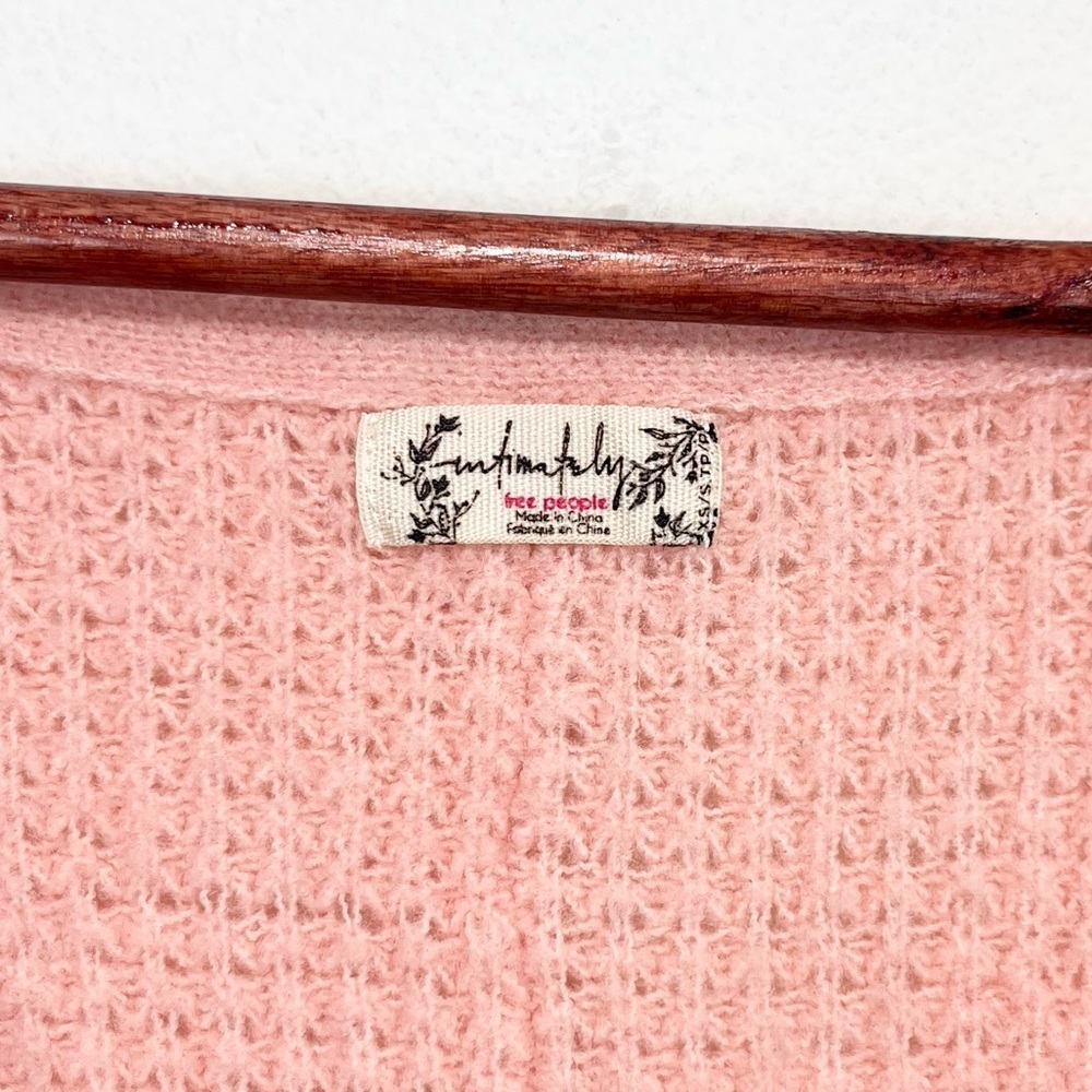 Free People Intimately Free C.O.M.F.Y.
Waffle Knit V-Neck Oversized Sweater - Picture 6 of 14